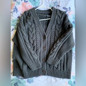 Quince 100% Organic Cotton Oversized Cable Cardigan